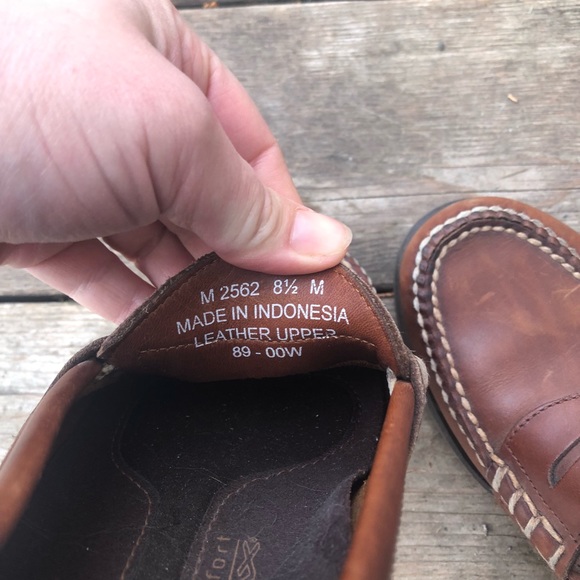 Rockport men’s brown leather penny loafers 8.5 - Picture 7 of 7